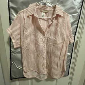 H&M stripes button down shirt